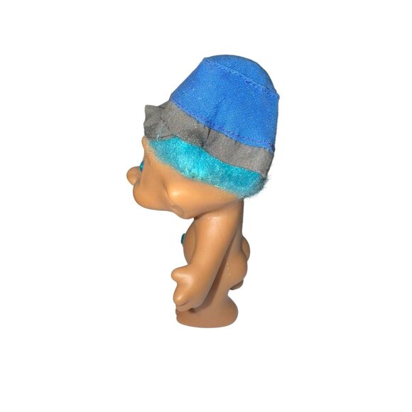 Vintage Ace Novelty Troll Doll With Blue Hair & Hat - Picture 5 of 8